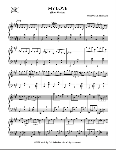 My Love (Original composition for piano PDF)